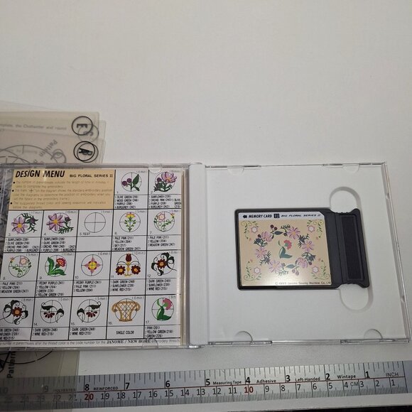 Janome Memory Big Floral Series II Embroidery Card 12 1993 - Picture 2 of 5